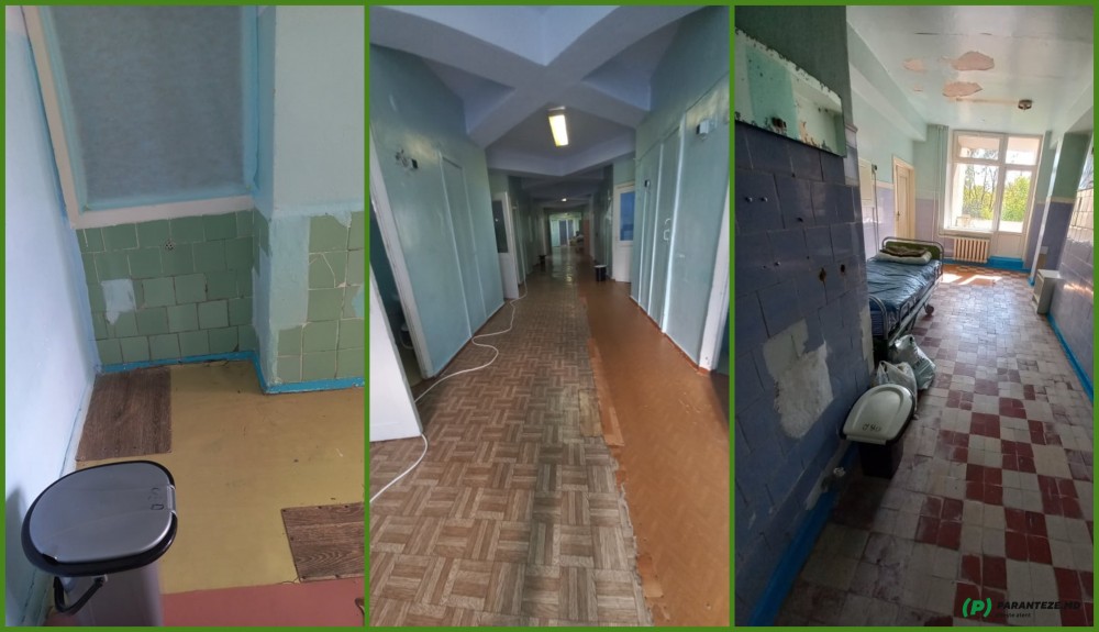 FOTO // Condiții inumane în spitalul din Bălți: O căldare cu capac în loc de WC, apă rece, pereți cu tencuiala roasă și frig